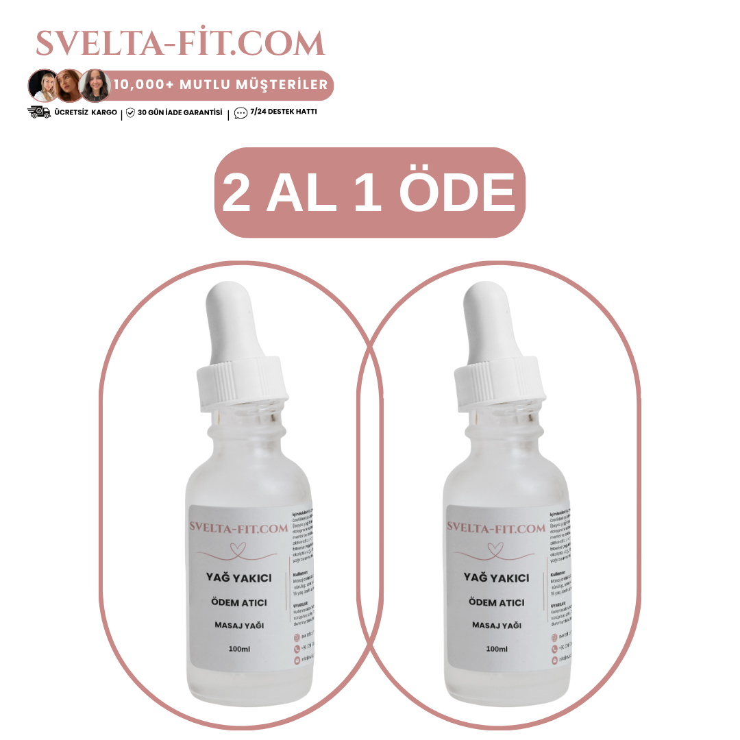 2'li (200ml) Yağ Yakıcı - Ödem Atıcı Masaj Yağı